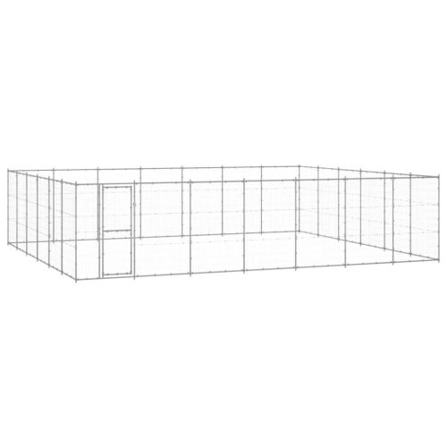 Outdoor Dog Kennel Galvanized Steel 547 ft²