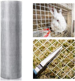 48inx100ft 1/2 in 19 Gauge Hardware Cloth Welded Cage Wire Chicken Fence mesh Rolls Square Chicken Wire Netting Raised Garden Rabbit Fence Snake